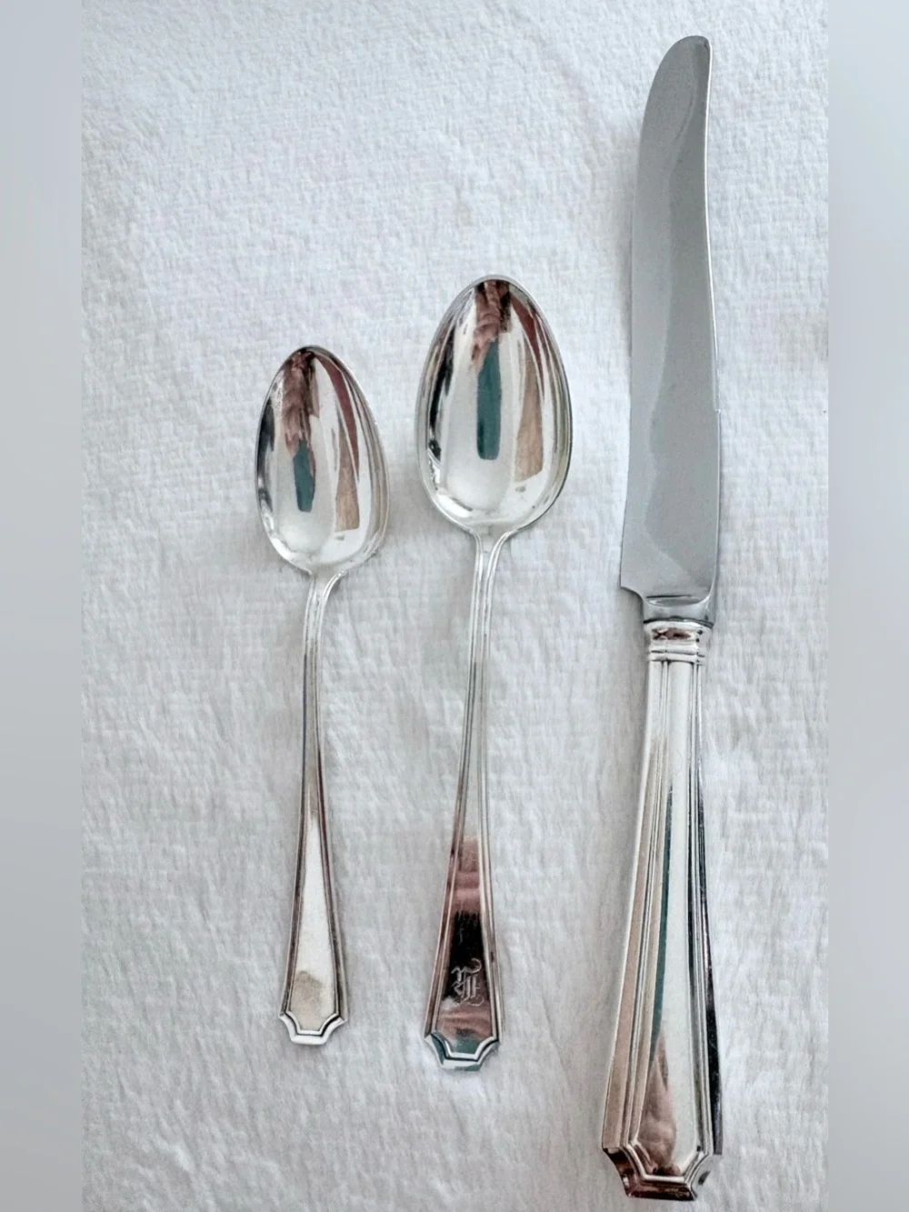 1910 Sterling Flatware Fairfax 5 Piece Place Setting Gorham Antique
